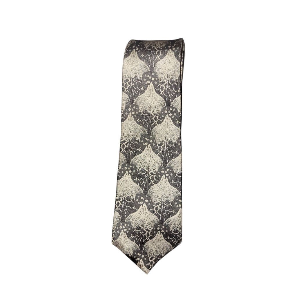 RETRO Gray Silk Tie